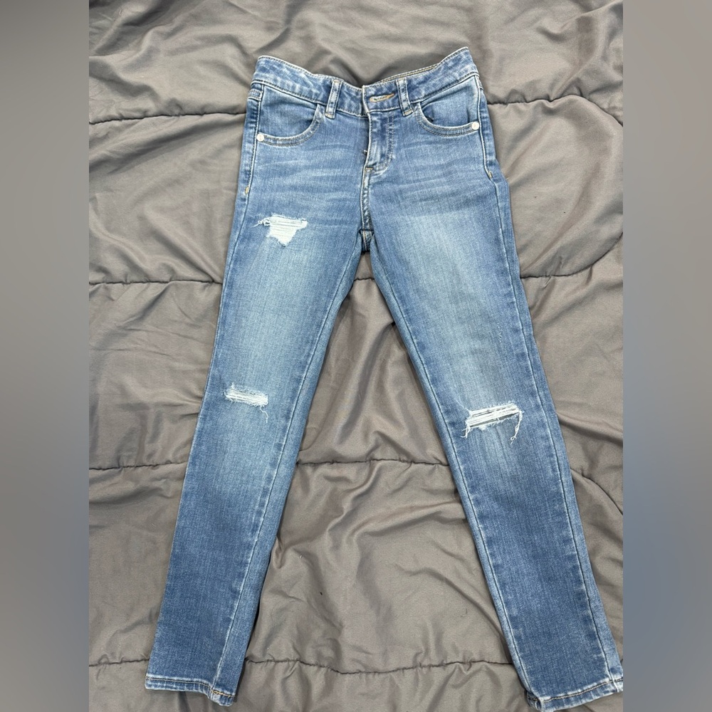 Guess Kid’s Blue Distressed Skinny Jeans
